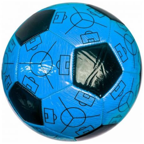 C33387-1 Мяч футбольный №5 "Meik" (синий) PVC 2.6, 310-320 гр., машинная сшивка