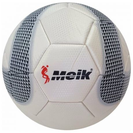 C33391-1 Мяч футбольный "Meik-047" (белый) 4-слоя, TPU+PVC 3.2, 410-450 гр., машинная сшивка
