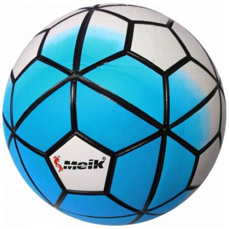 D26074-1 Мяч футбольный "Meik-100" (синий) 4-слоя, TPU+PVC 3.2, 410-450 гр., машинная сшивка