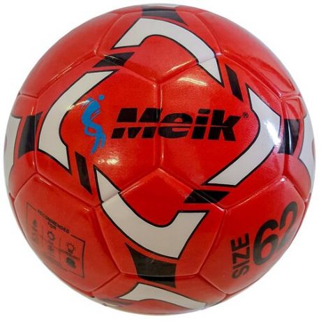 C33393-1 Мяч футзальный №4 "Meik" (красный) 4-слоя, TPU+PVC 3.2, 410-450 гр., термосшивка