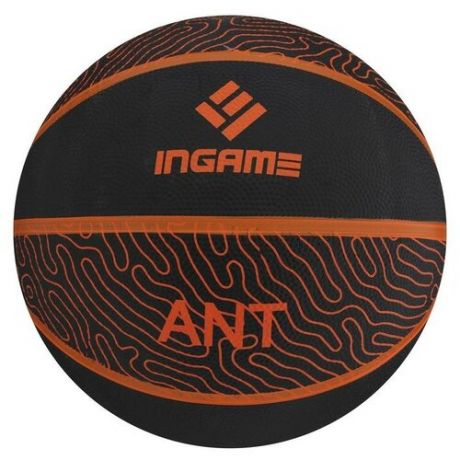 Мяч баскетбольный INGAME Ant №7 черно-оранжевый