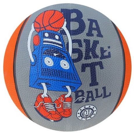 Баскетбольный мяч Onlitop Робот, р. 3 серый/оранжевый