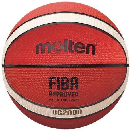 Мяч баск. "MOLTEN B6G2000" р.6, FIBA Appr Level III, 12панелей, резина, бут.кам,нейл.корд,ор-беж-чер