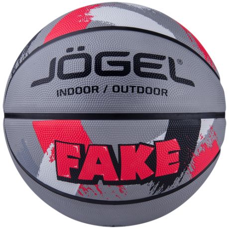 Баскетбольный мяч Jogel Streets FAKE №7, р. 7 серый