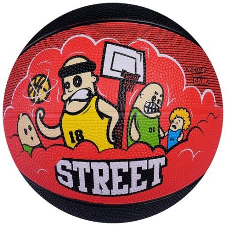 Баскетбольный мяч Onlitop Street, р. 5 красный/черный