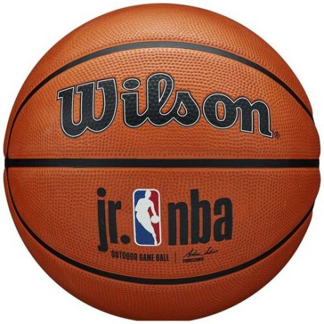 Мяч Wilson баскетбольный Wilson JR. NBA Authentic Outdoor WTB9600, 5, коричневый, тренировочный, клееный