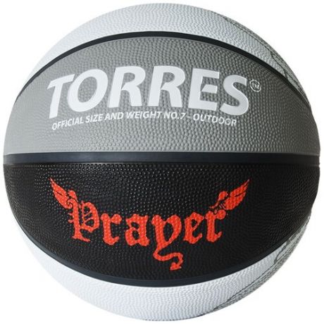 Баскетбольный мяч TORRES Prayer B02057, р. 7 белый/серый/черный