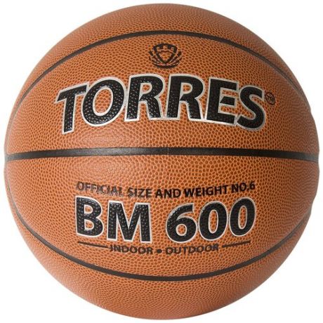 Баскетбольный мяч TORRES B32026, р. 6 коричневый