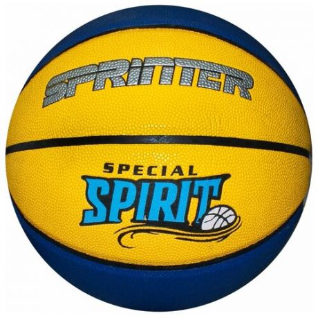 Мяч баскетбол/баскетбольный мяч/ Мяч для игры в баскетбол SPRINTER SPECIAL SPIRIT. Размер 7. Цвет: синий с желтым