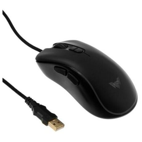 Мышь CROWN CMGM-902, игровая, проводная, оптическая 7200 dpi, подстветка, USB, черная