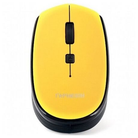Мышь беспроводная Гарнизон GMW-550-1, жёлтый, 1000 DPI, 2 кн. плюс колесо-кнопка