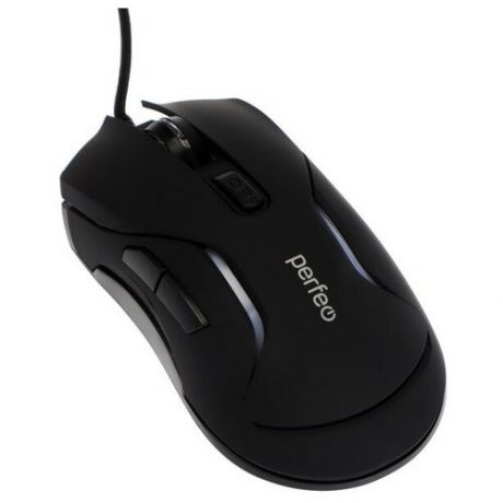 Мышь Perfeo Status, игровая, проводная, подсветка, 6400 dpi, USB, чёрная 7705847