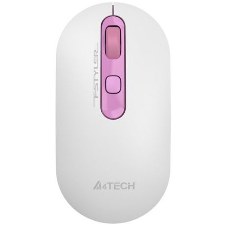 Мышь A4Tech Fstyler FG20 Sakura белыйрозовый оптическая 2000dpi беспроводная USB 4but