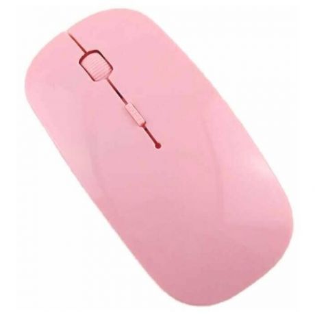 Беспроводная мышь Wireless mouse для компьютера или ноутбука/розовая