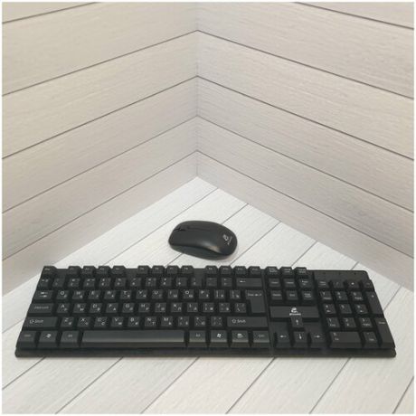 Клавиатура/ Комплект клавиатура и мышка беспроводные JW 8300 / Черный