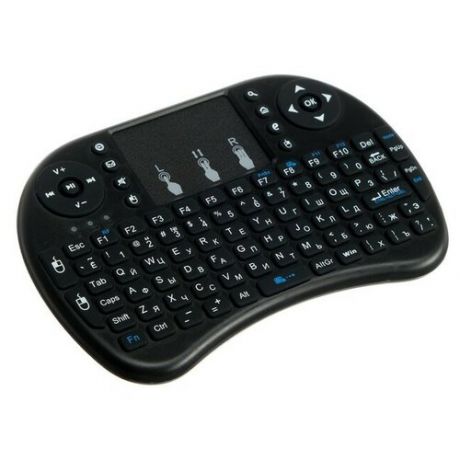 Мини-клавиатура LuazON BKB-1.0, беспроводная для ТВ, ПК и моб. уст-в, черная
