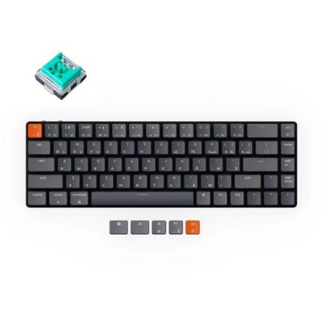 Клавиатура механическая беспроводная Keychron K7, Bluetooth, RGB, Mint Switch, Черный/Серый K7E5