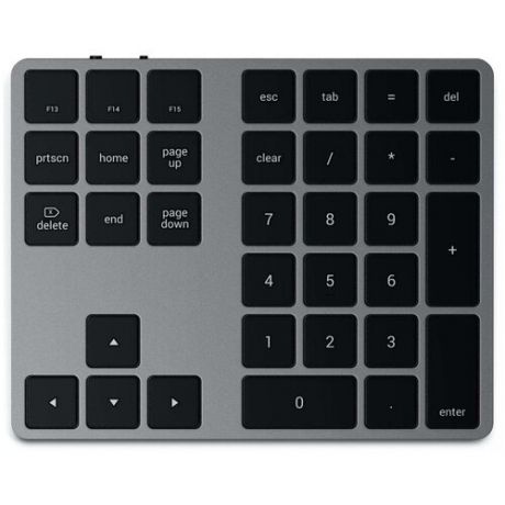 Беспроводной цифровой блок клавиатуры Satechi Aluminum Extended Keypad , Bluetooth, Серый ST-XLABKM