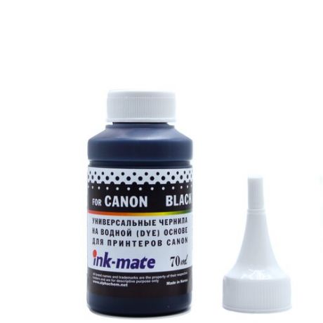 Чернила универсальные для Canon / чернила для Canon, водные, Black (черные), с воронкой, 70 мл, CIMB-UAD, совместимые