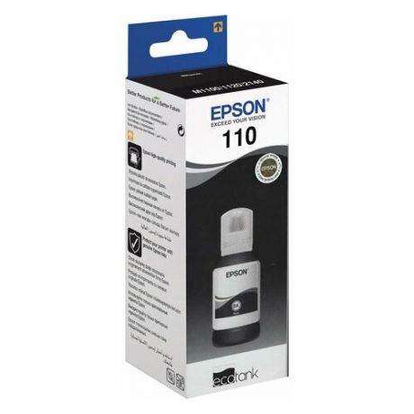 Чернила EPSON (C13T03P14A) для СНПЧ EPSON M1100/1120/2140, черный, ресурс 6000 страниц, оригинальные