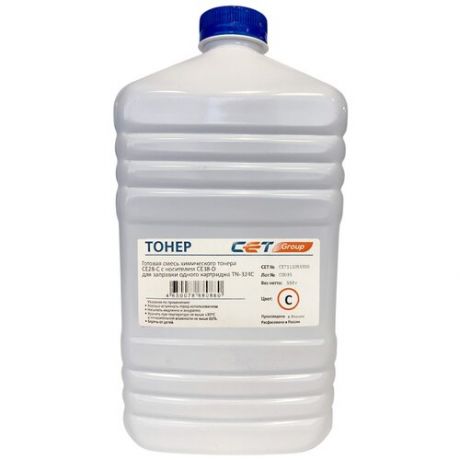Тонер Cet CE28-C/CE28-D CET111053550 голубой бутылка 550гр. (в комплдевелопер) для принтера KONICA MINOLTA Bizhub C258/308/368