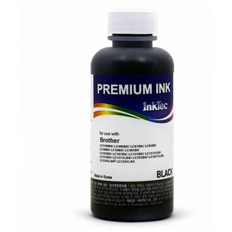 Чернила InkTec B1100-100MB Black (черный), для принтера Brother LC1100BK/LC980BK (100мл), для струйного принтера, совместимый