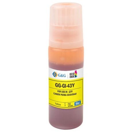 Чернила G&G GG-GI-43Y Yellow для Canon Pixma G540/G640