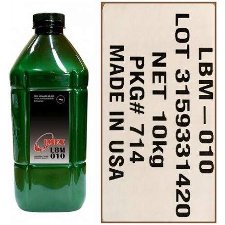 Тонер для lexmark универсал тип lbm 010 (фл,1кг, imex, polyester) green atm