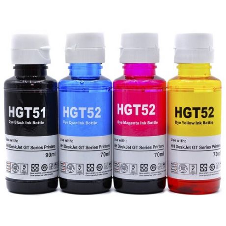 Чернила Inkmaster GT51/GT52 (GT 51, GT 52) для HP, комплект из 4 цветов