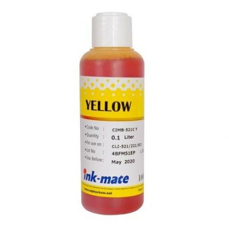 Чернила для CANON CLI-521Y (100мл, yellow, Dye) CIB-521Y Ink-Mate