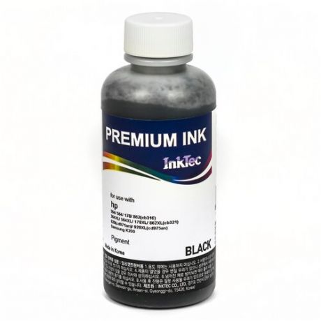 Чернила InkTec H7064-100mb черные пигментные для картриджей HP: 178, 920, 901, 121, 27, 56, 129, 130, 131 и GT принтеров 100мл