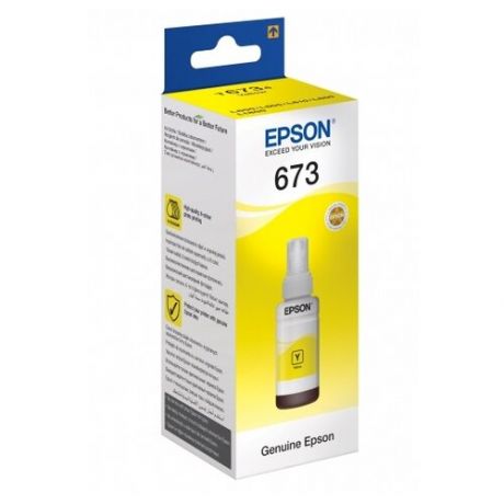 Чернила Epson T6734 C13T67344A Yellow для L800
