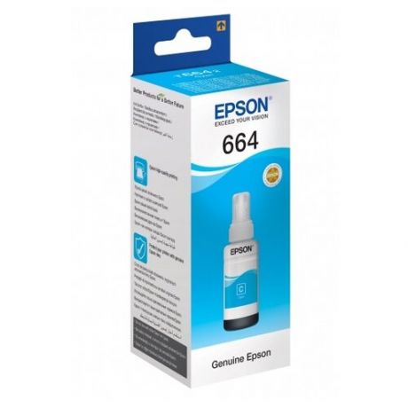 Контейнер EPSON C13T66424A с голубыми чернилами для L100/L200