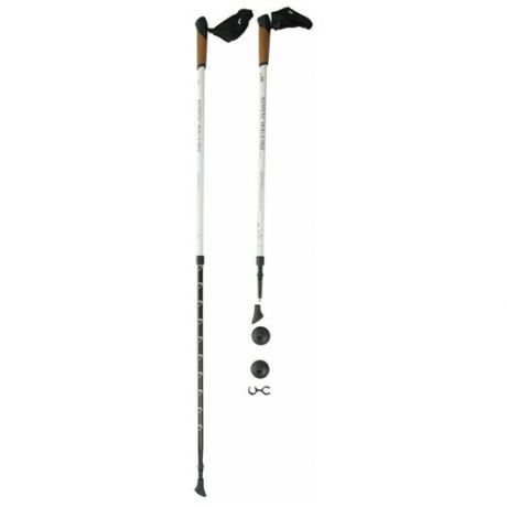 Телескопические палки для скандинавской ходьбы KAISER SPORT, NORDIC WALKING WHITE, SL-2B-2-135 WHITE, SL-2B-2-135-W