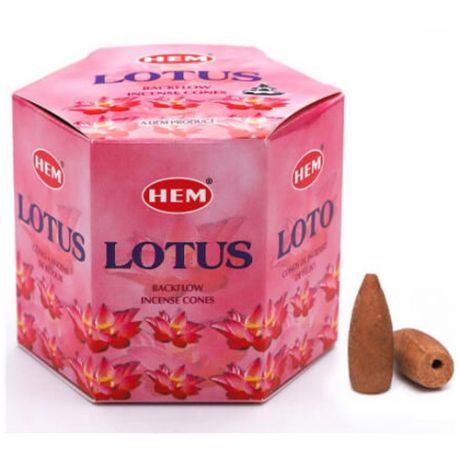 Ароматические благовония пуля HEM Lotus лотос, стелющийся дым, 40 конусов