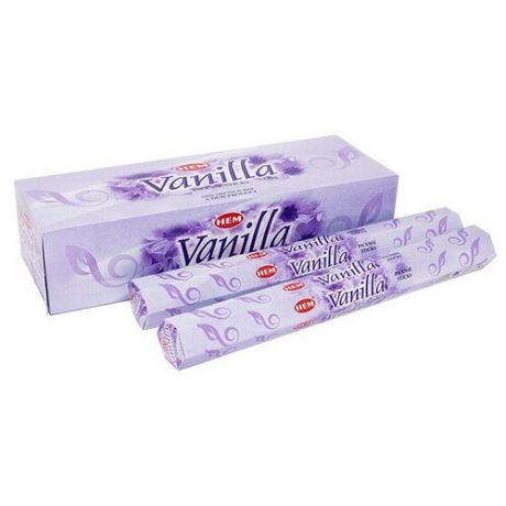 Благовоние HEM Ваниль Vanilla блок 6 упаковок Перо Павлина