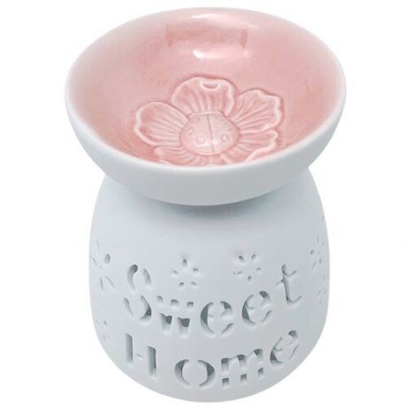 Аромалампа BLT для эфирных масел керамическая Sweet home розовая