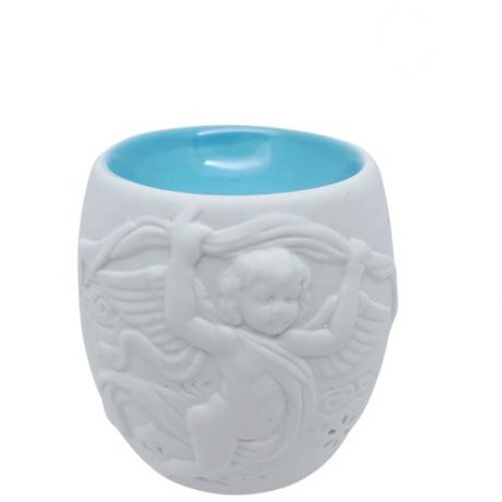 Аромалампа BLT для эфирных масел голубая подарочная керамическая Ангел