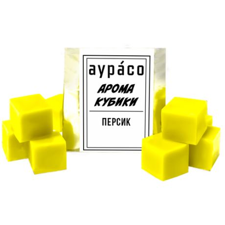 Персик - ароматические кубики Аурасо, ароматический воск для аромалампы, 9 штук