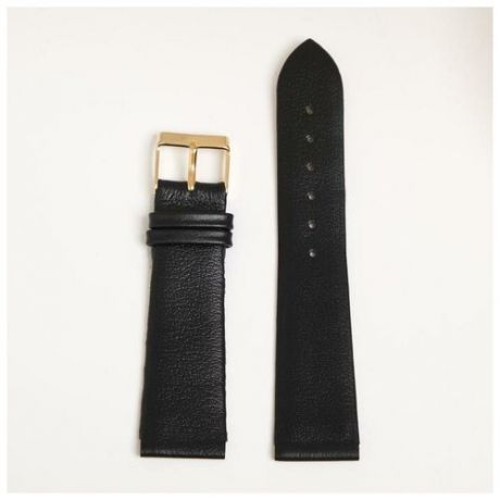 Ремешок для часов Straps мужской, 22 мм, натуральная кожа, черный