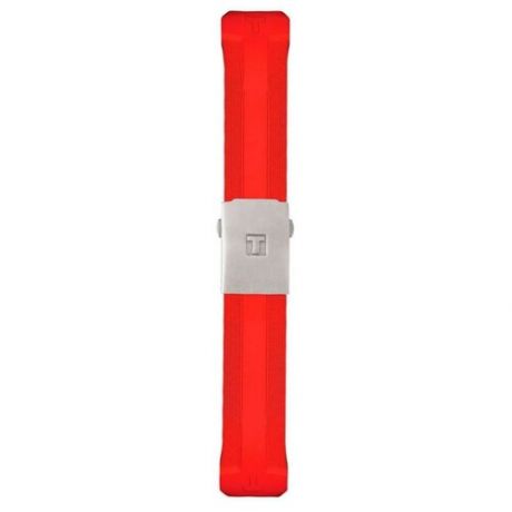 Ремешок красный, силикон, интегрированный, титановая клипса, Tissot T-TOUCH SOLAR (T091.420, T091420A) T603036455 для часов Tissot