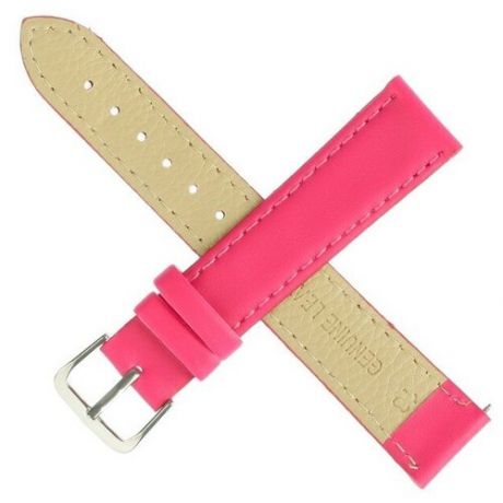 ООО ВостокОпт96 Ремешок для часов, женский, 18 мм, длина 20 см, натуральная кожа, розовый