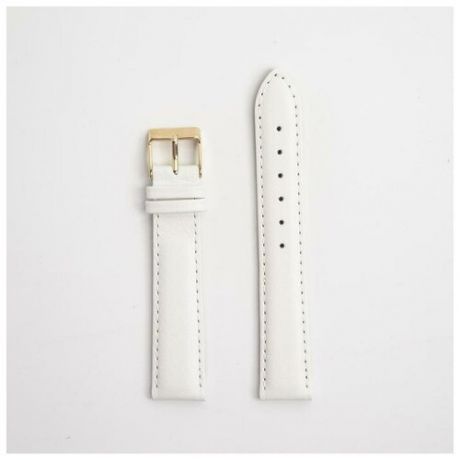 Ремешок для часов Straps мужской, 18 мм, натуральная кожа, белый