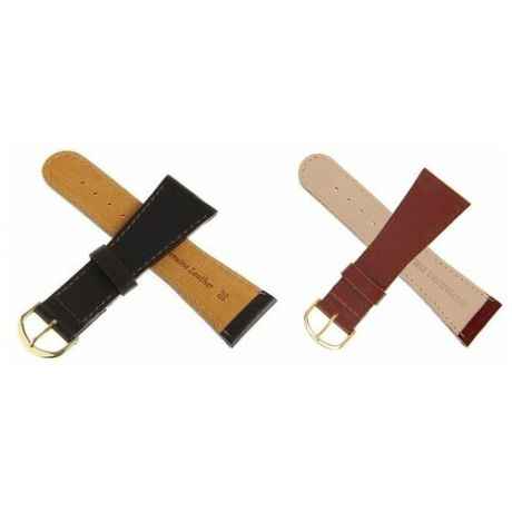 Straps Ремешок для часов, мужской, 28 мм, натуральная кожа, коричневый