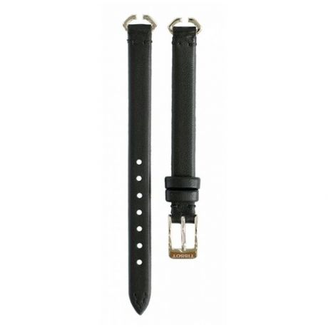 Черный кожаный ремешок Tissot T600041063, теленок, 8/8, стальная пряжка, для часов Tissot Femini-T T113.109
