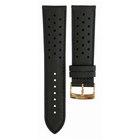 Черный кожаный ремешок Tissot T600038323, теленок, 22/20, розовая пряжка, для часов Tissot V8 T106.417