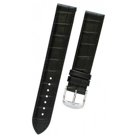 T600028067 Черный кожаный ремешок, XL, теленок, 19/18 мм, стальная пряжка, для часов Tissot Classic DREAM T033.410, T033.423