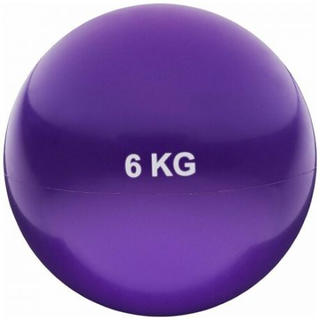 HKTB9011-6 Медбол 6кг., d-21см. (фиолетовый) (ПВХ/песок)