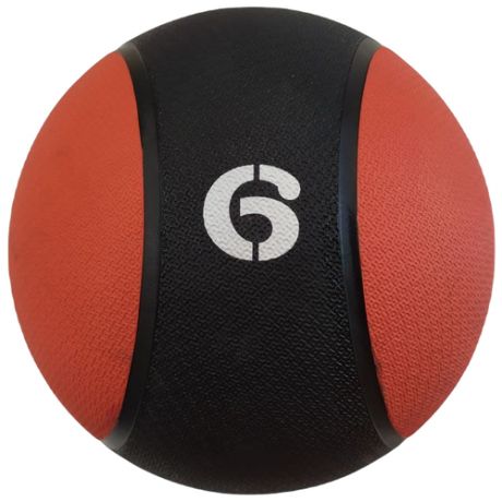 Медицинский резиновый мяч медбол для фитнеса RED SKILL 6 кг