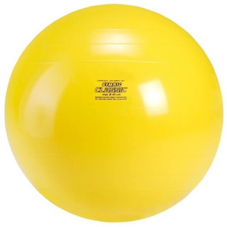 Фитбол (гимнастический мяч) Gymnic 95.45, 45 см Orto, желтый